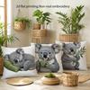 1/4 Stück Niedliche Koala Kissenbezüge Gemütliche Weiche Tier-Themen Kissenhüllen für Heimdekoration Kissenbezug