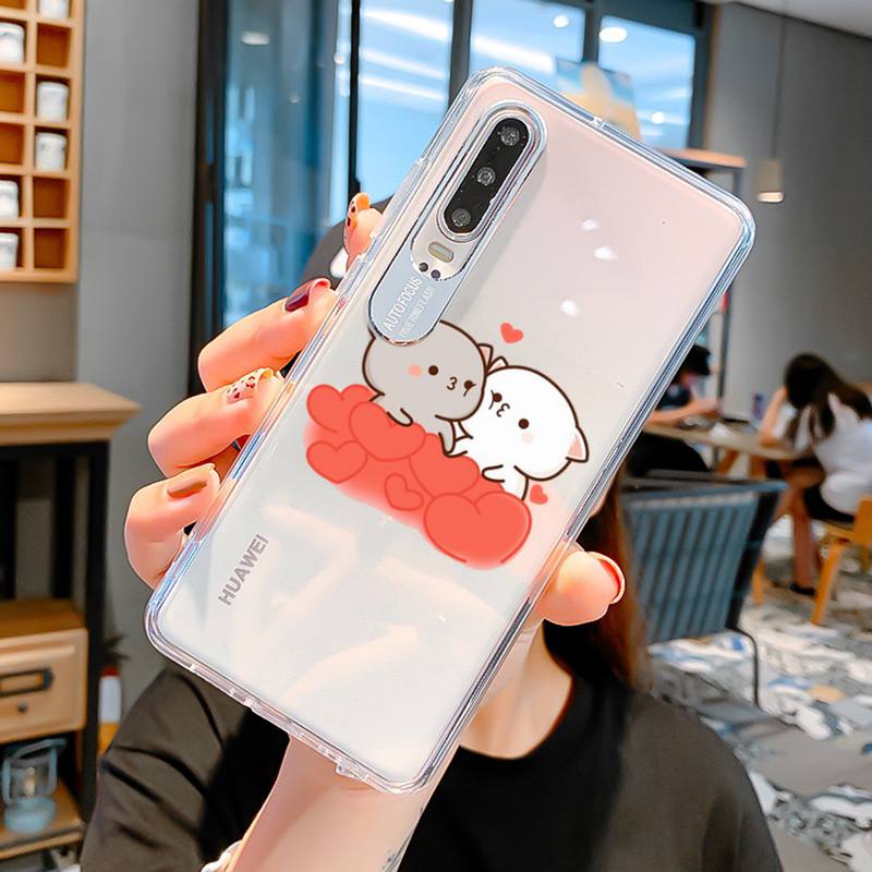 FHNBLJ Mochi Peach Goma Cat Phone Case For Huawei P 20 30 40 pro lite Psmart2019 Honor 8 10 20 Y5 6 2019 Nova3E
