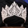 Royal Queen Crystal Diadem Bridal Crown Pageant Miss Tiaras Combs Headdress Bride Wedding Dress Hair Jewelry Accessories