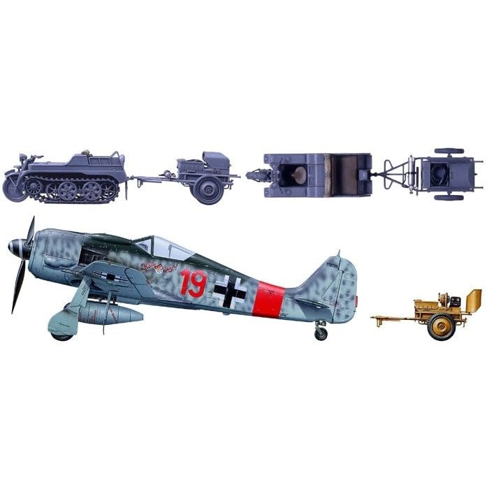 Tamiya 1/48 Military Miniature Series No. 33 German Army Kettenkrad Aircraft Power Supply Vehicle Towing Set Plastic Model 32533