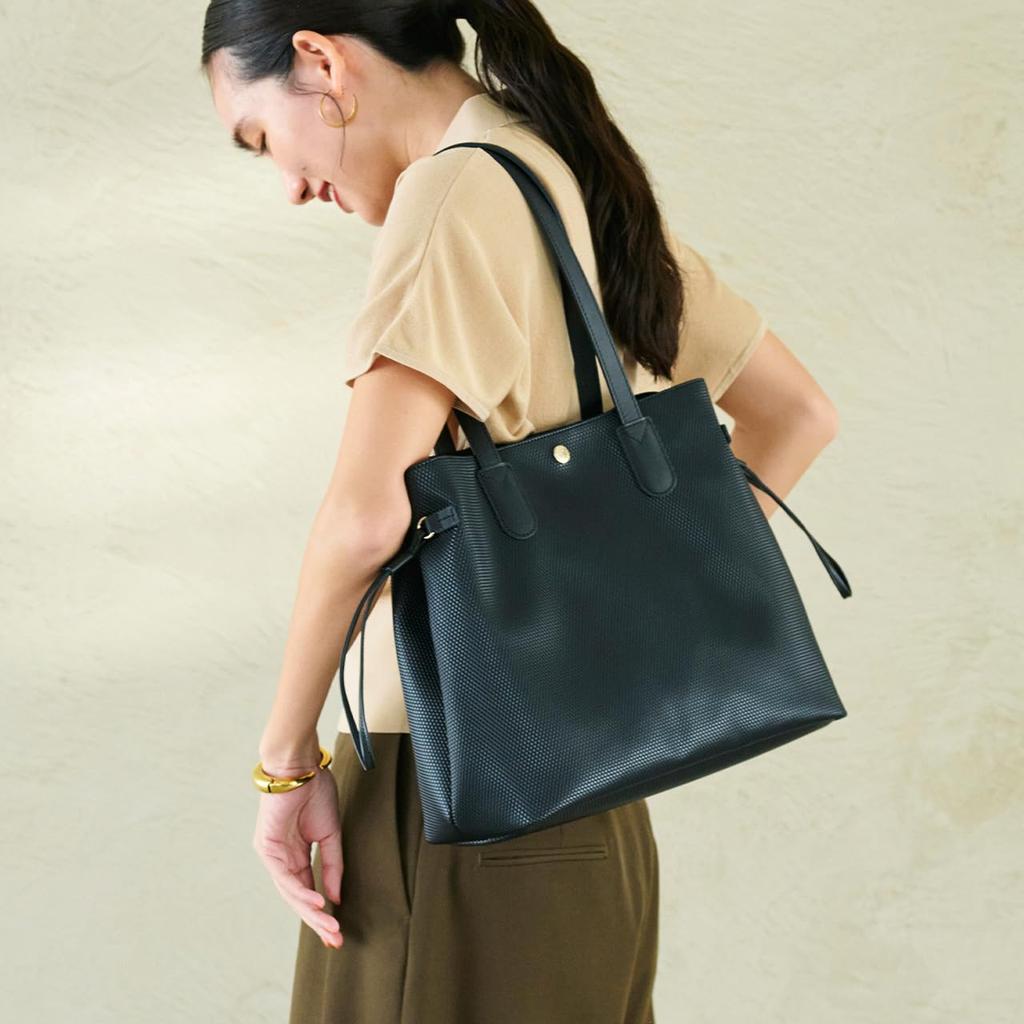 [Breath TOPKAPI] [Ogyadoki x BreathTOPKAPI Collaboration] 2-way A4 Tote Bag (Black)