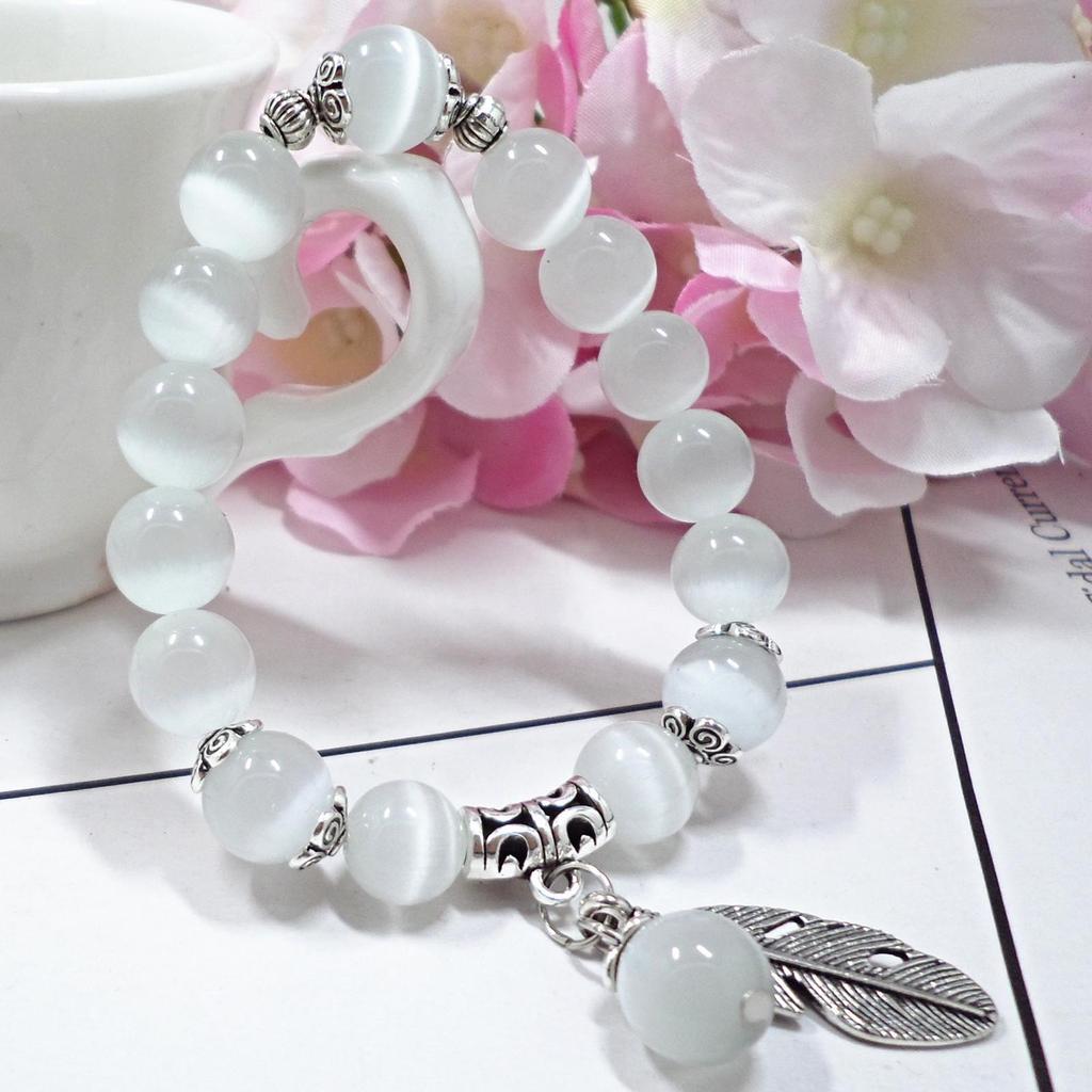 Armband mit Kristall-Katzenaugenperlen im Ethno-Stil für Damen