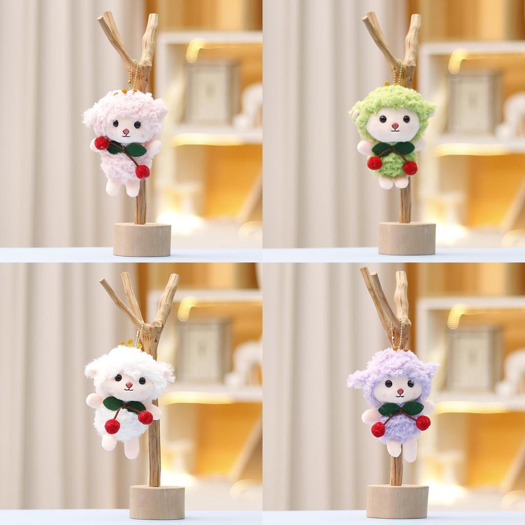 Charming Plush Lamb Doll Keychain Vibrant Colors Perfect For Kids And Toy Collectors