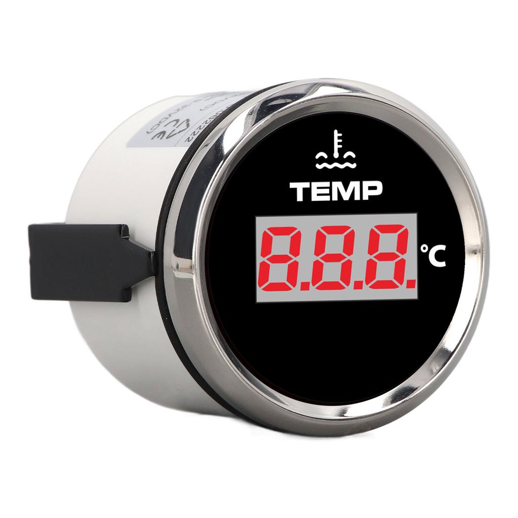 52mm 0‑120 Celsius  Digital Water Temperature Gauge Temp Meter IP67 Waterproof Red Backlit for Car RV Truck Boat