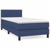 VidaXL Lit à sommier tapissier avec matelas Bleu 90x190 cm Tissu 3140183