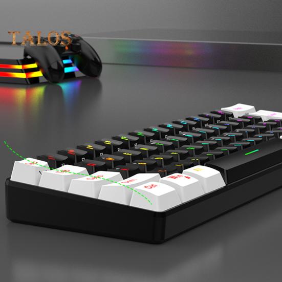 Wired Mechanical Gaming Keyboard with RGB Light Universal 61 Keys Mini Wired Office Keyboard Mouse Kit