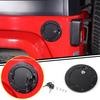 Black Gas Tank Fuel Filler Cap Cover Trim With Key&lock For Jeep Wrangler Jk 07+
