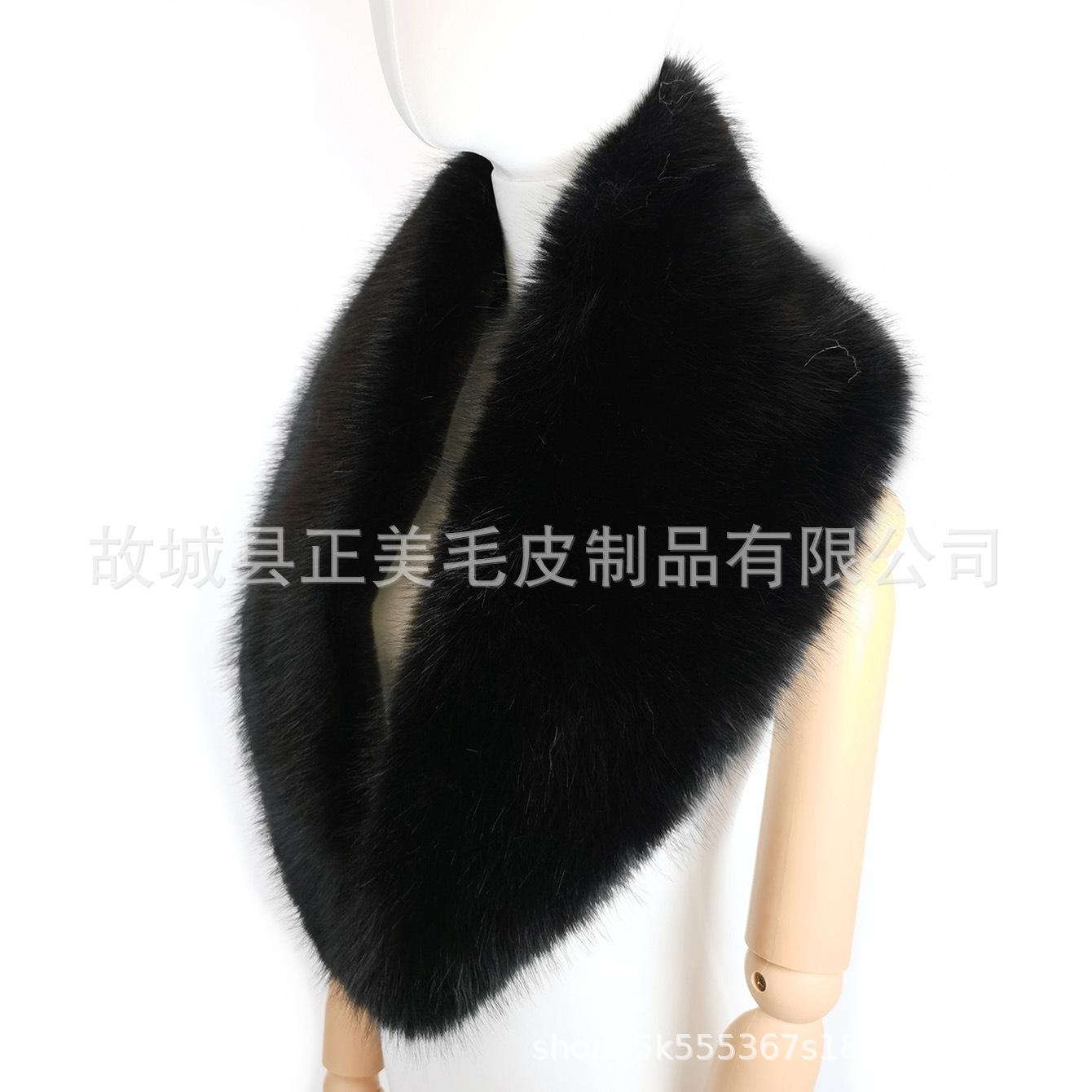 

Fur shawl for autumn and winter, plush faux fur collar, warm neck protector, winter ear protection, cold-proof scarf, fisherman s hat 19-108cm чёрный