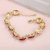 Strawberry Drip Oil Alloy Bracelet - Fresh Holiday Birthday Gift for Girls