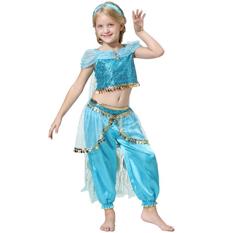 Elegant Arabian Jasmine Princess Costume For Girls Available In Multiple Sizes For Fun Dress Up