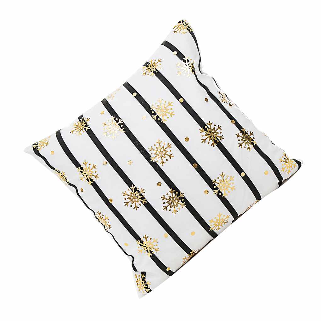 Merry Christmas Letter Snowflake Pillow Case Cushion Cover Home Sofa Decor Soft