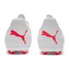 Puma Future Play Round Toe Comfortable Mg (Rubber Short Stud) Soccer Shoes Men Soccer Shoes White Red 107380-01