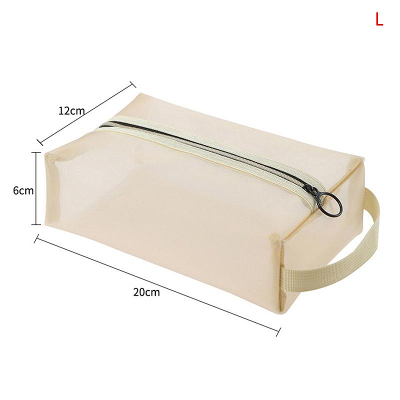 Makeup Brush Travel Case Cosmetic Toiletry Bag Organizer Mesh Kit Pouch