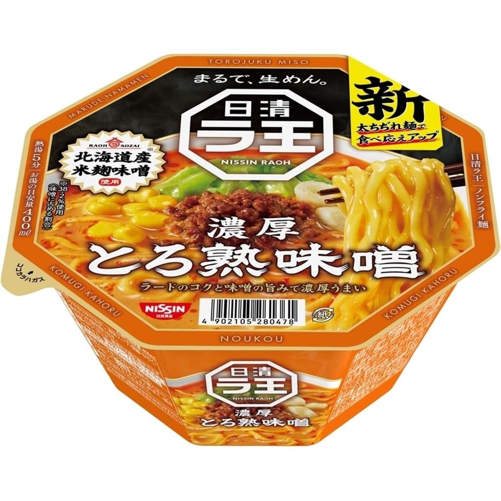 Nissin Foods Raoh Torojuku Smak Miso z Smalcem i Miso w Kubku 118g x 12 Opakowań [Bogaty Smak] Makaron,