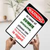 Zombie Apocalypse Warning Sign Printed Poster Customized Wall Art Retro Vintage Metal Tin Signs for Home Decor Living Room Items