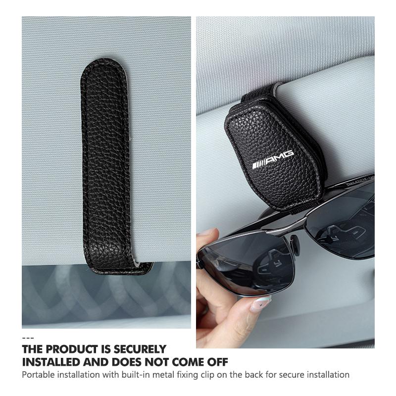 BLZ3 Car Glasses Clip Sunshade Storage Clip Sunglasses Organize For Mercedes Benz AMG W204 W205 W203 W211 W201 W210 W108 W124 W126