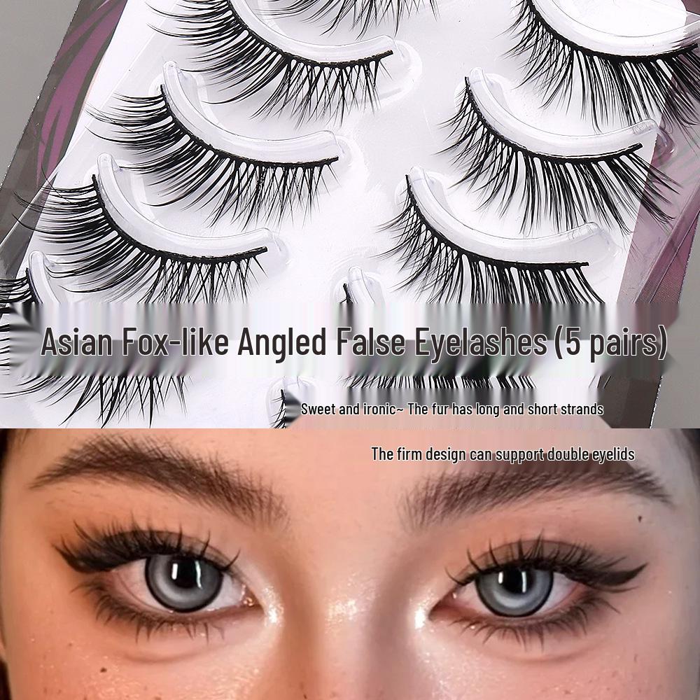 Asian-Inspired 3D Faux Lashes: Dense, Single Piece for a Natural Smoky Look - Perfect for Beginners