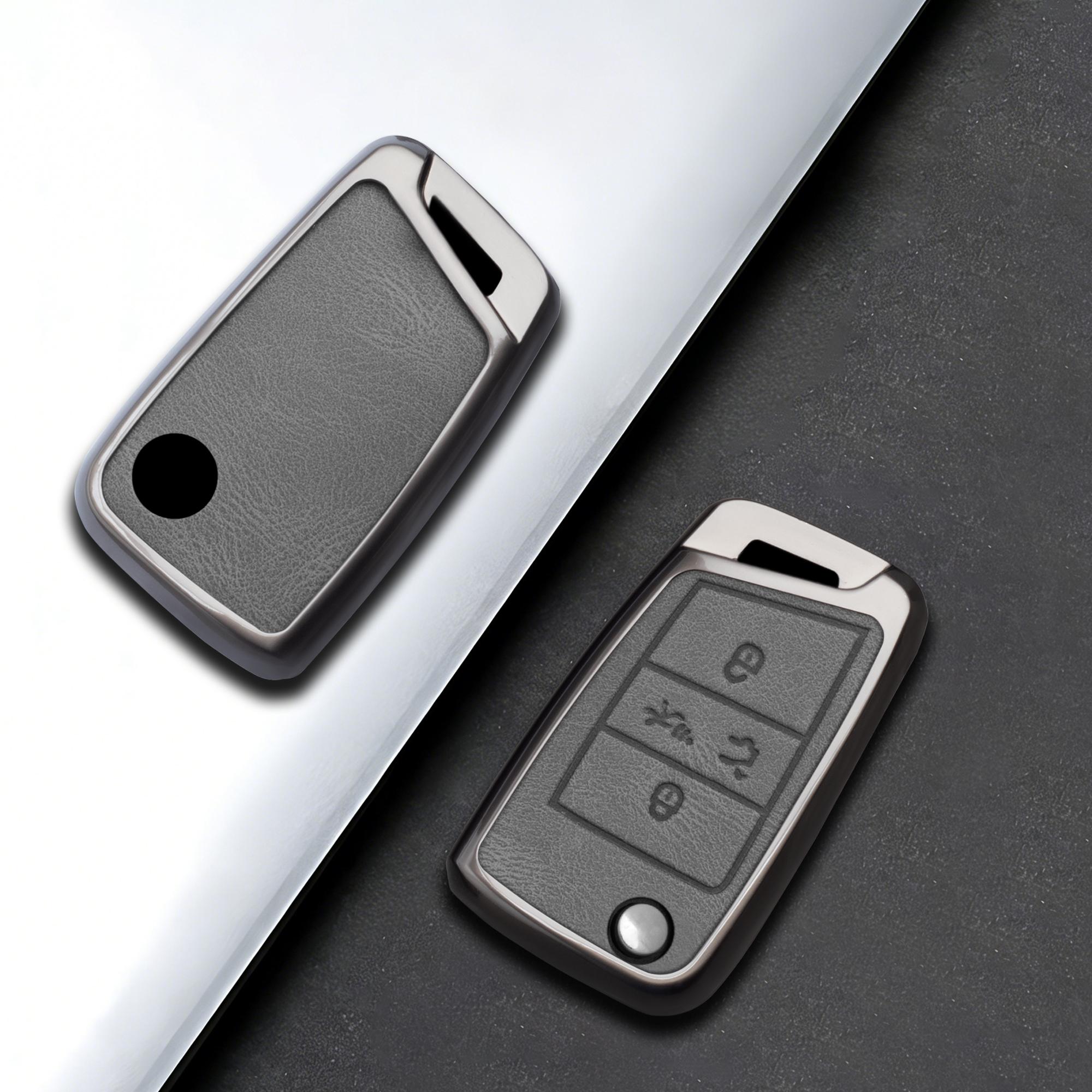 

For Volkswagen Vw Golf 7 Alltrack Mk7 Tiguan Seat Ateca Leon Ibiza Skoda Octavia 4Button Alloy Car Key Case Cover Shell Fob