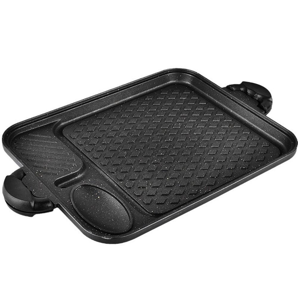 

KOSUN Korean Barbecue Grill Pan Smokeless Indoor Outdoor Steak Griddles Non-stick Household Meat Skillet for Gas and Induction