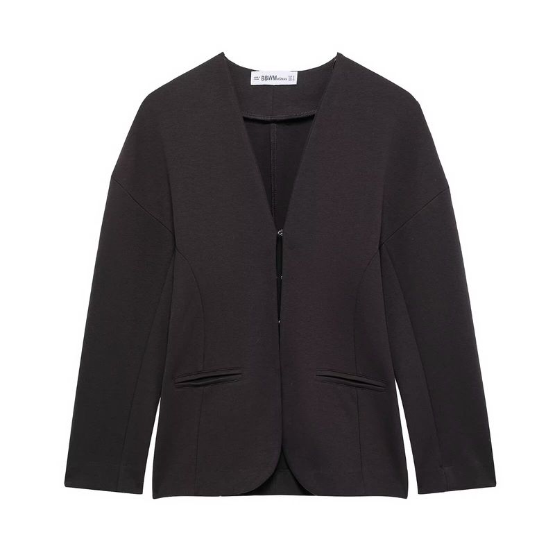 

Kaslead New Arrival Women s Clothing Fashion Style Fashion Double-Sided Cloth Drop Shoulder Long Sleeve Suit Coat 3641304 Image color L