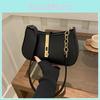 Stylish Small Square Handbag For Women With Chic Lock Closure And Chain Design