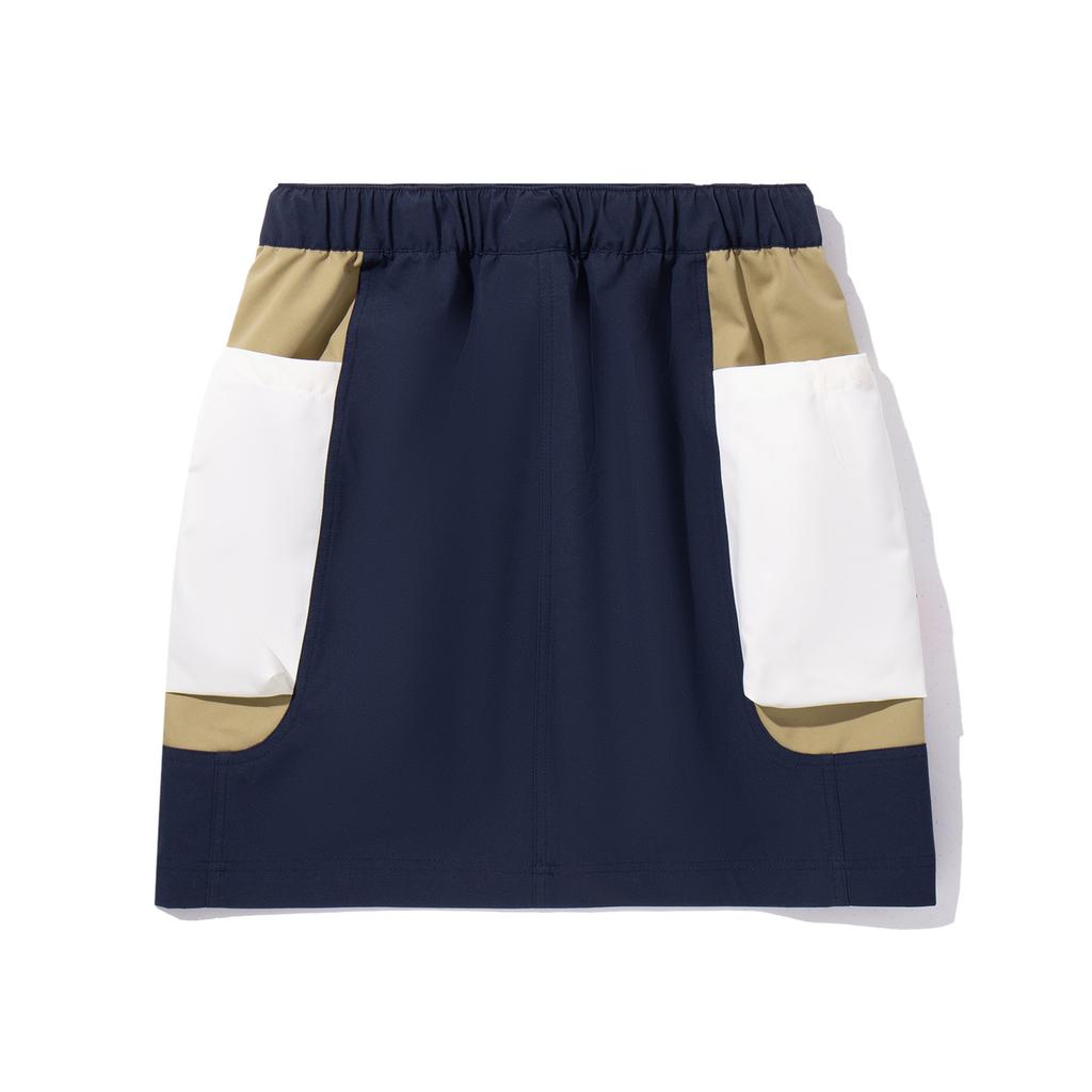 Li Ning X CHUMS Collaboration Series Comfortable Simple Versatile Casual Skirt Women Skirts Algae-Brown Gem-Deep-Blue ASKV208-2