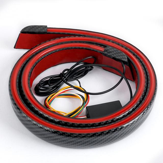 118/100CM LED Car Trunk Tail Brake Lights Flexible Universal Rear Additional Stop Lamp Turn DRL Daytime Running Light Signal Lam