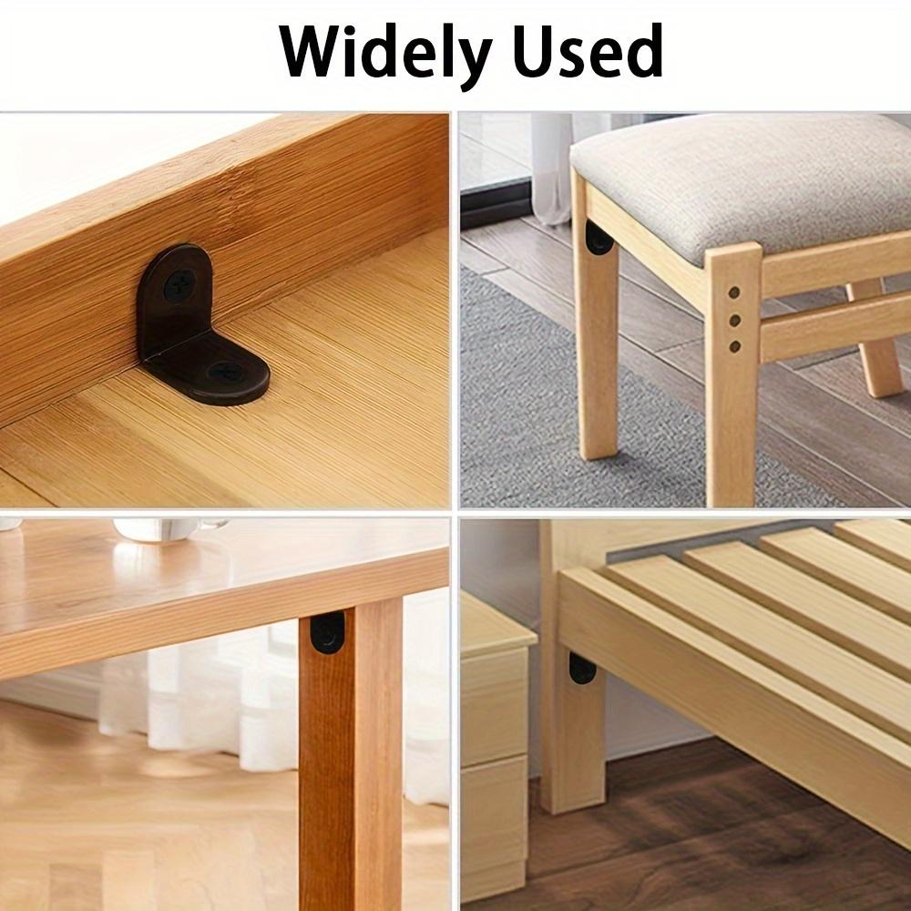 90pcs Set (30 Brackets with 60 Screws) L-Shaped Right Angle Support Bracket Accessories with Screws, Heavy-Duty Connection Bracket Connectors