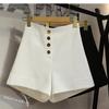 2026 Women's High-Waisted Slimming Wide-Leg A-line Short Pants - Summer Casual Irregular Suit Fabric