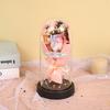 Qixi Festival Valentine's Day Gift Glass Cover Immortal Rose Soap Flower for Boyfriend and Girlfriend Exquisite Ornament
