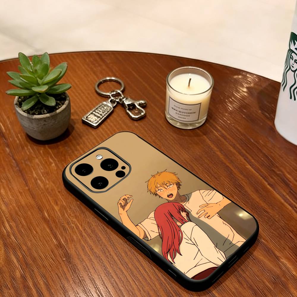 

Denji Chainsaw Man Phone Case For iPhone 17,16,15,14,13,12,11 Plus,Pro Max,XS,Soft Silicone Black Cover iPhone11ProMax