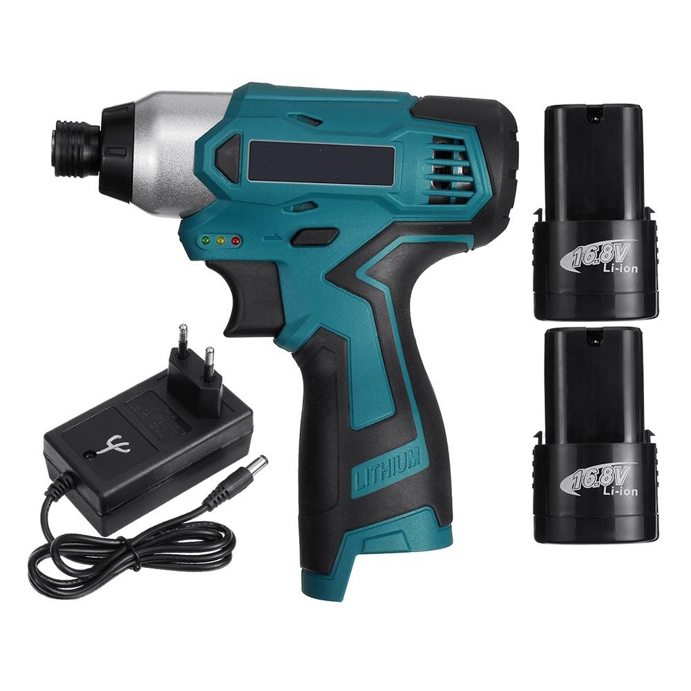 16.8V DC Wireless Impact Electric Cordless Screwdriver Power Tool New Electric Drill Drilling Machine Mini Hand Drill