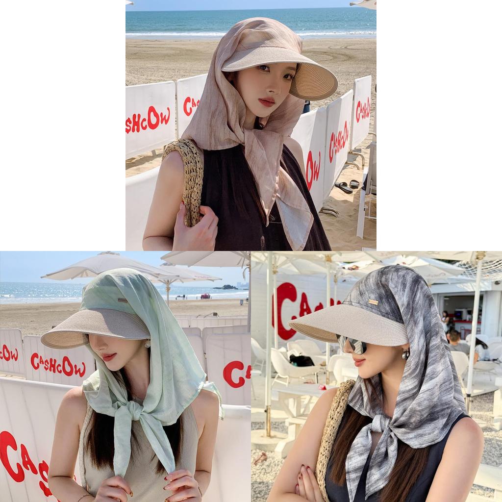 Summer Sun Hat For Women With Adjustable Large Brim Foldable Uv Sunshade Cap
