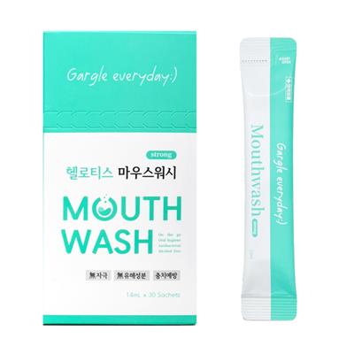 Hellotis Mouth Wash Strong, bastão de enxaguatório bucal com capacidade máxima de 14 ml, 420 ml, 2 peças