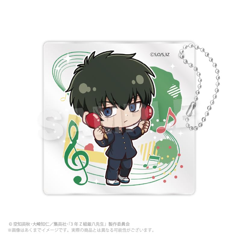 TV-Anime "3-nen Z-gumi Ginpachi Sensei" Sammelbare Mini-Charakter Acryl-Schlüsselanhänger Musikfestival-Version. Schachtel mit 8 Stück