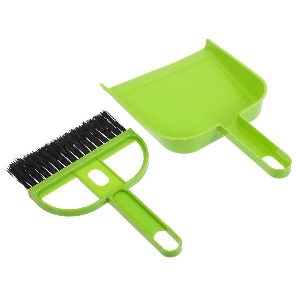 Mini Hand Broom and Dustpan Set Blue Compact Small Cleaning Tool for Desktop Keyboards Pet Cages Efficient Sweeping Broom