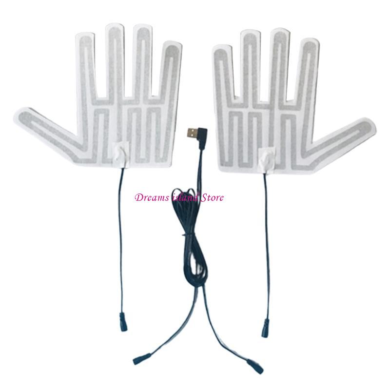

USB Heated Gloves Pad Portable Hand Warmer Film with Adjustable Temperature HX6C