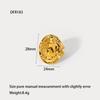European and American ins plated 18K gold stainless steel starfish dragonfly geometric opening ring exaggerated design waterproof ring female