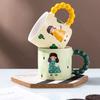 Cute Girl Ceramic Mug Coffee Cup Girl Heart High Looking Water Cup Creative Souvenir Cup Souvenir Gift