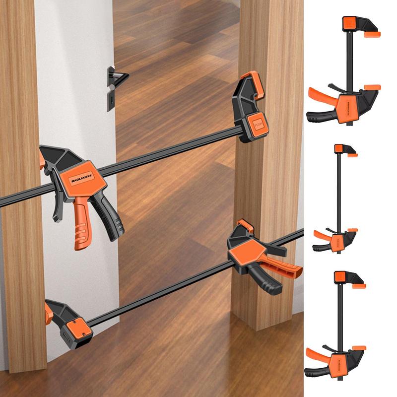 Long Wood Clamps Quick-Release Steel Bar Clamp F Clamp Micro-Adjustment Handle For Stable Fixing Solutions In Woodworking &