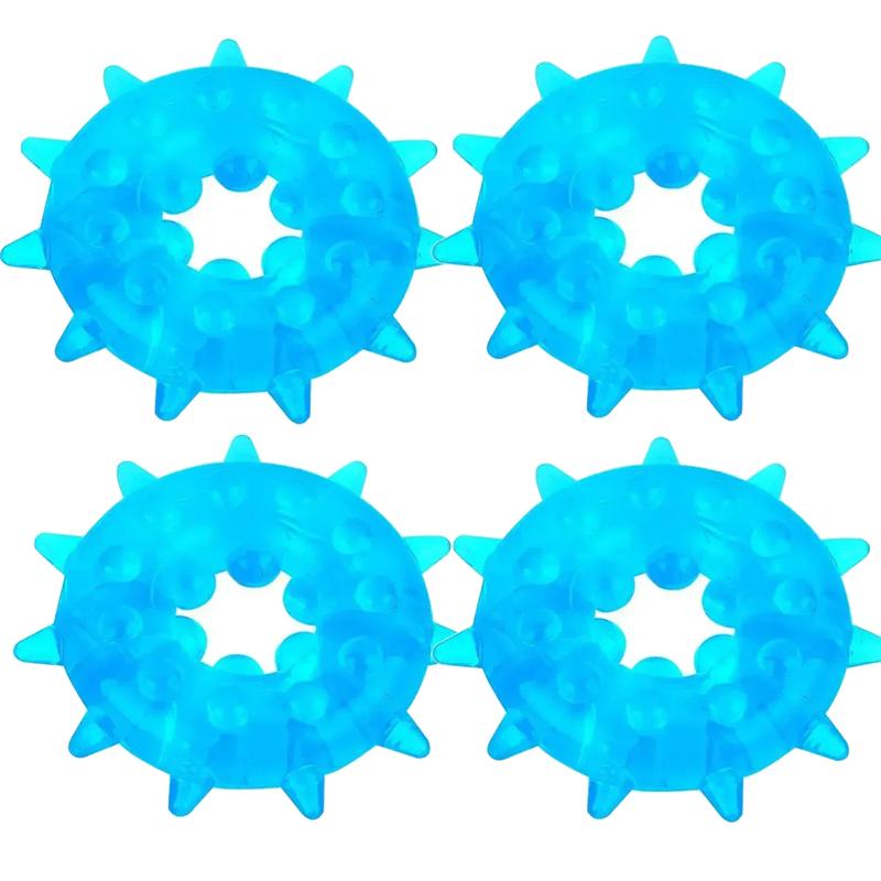 Male Cockring TPE Soft Time-delay Ring Snowflake Shape Masturbator Flexible TPE Erection Ring Adults Sex Toy for Men Lock Ring