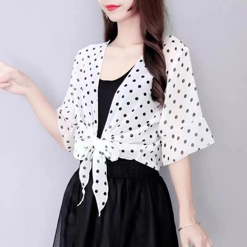 WTEMPO Șaluri Paltoane Dama Casual Culoare Solidă Dantelă Protecție Solară Cardigane Subțiri Respirabile Versatile Casual de Primăvară Vară