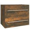 815642 vidaXL Vanity Unit Smoked Oak 60x38.5x48 Cm Engineered Wood