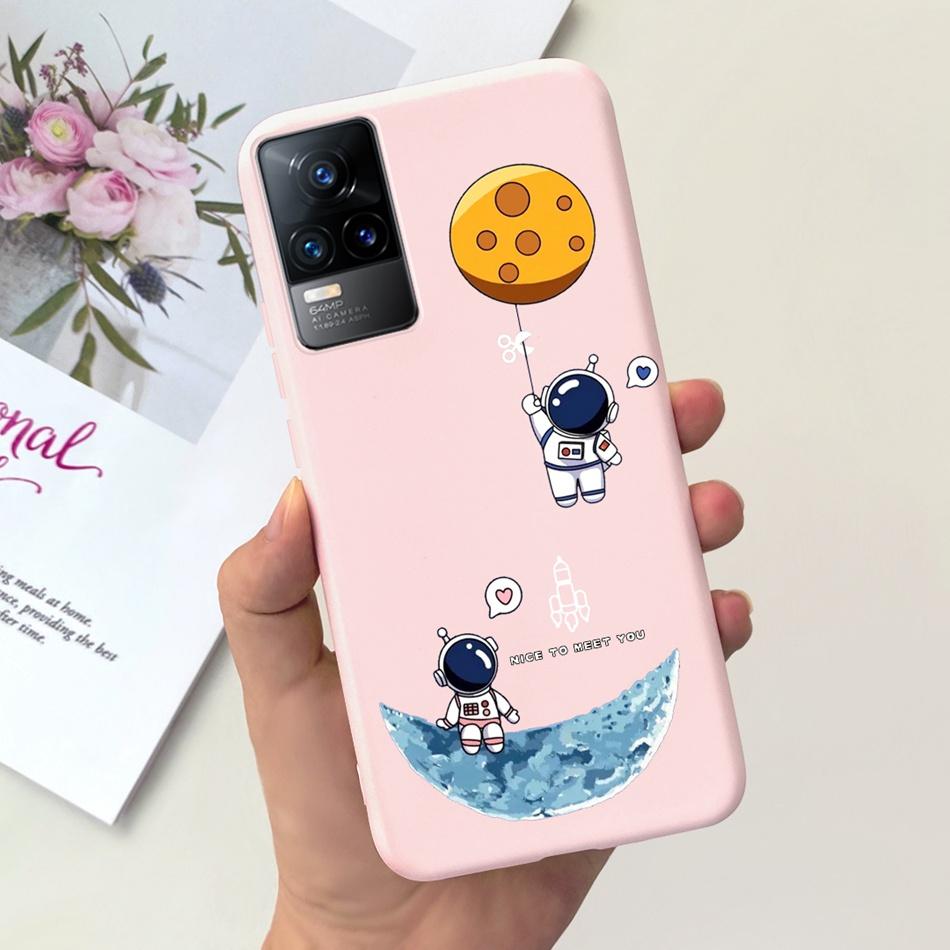 For Vivo V21e Case Vivo V21E 4G V 21E V2061 Lovely Cartoon Candy Color Soft Silicone TPU Phone Back Cover