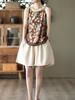 Women's Cotton Casual Elastic Waist Wide-Leg Cargo Shorts
