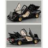 Simulation 1/24 Lambo Countach LP500S Super Sports Car Model Children's Diecast Toy Vehicle Sound and Light Miniature Voiture