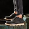 Mode Kuhleder Herren Stiefeletten zum Schnüren Handgefertigt Plüsch Warm Winterstiefel Maßgefertigte Freizeitschuhe Gummi Winterschuhe Herren Baumwollschuhe