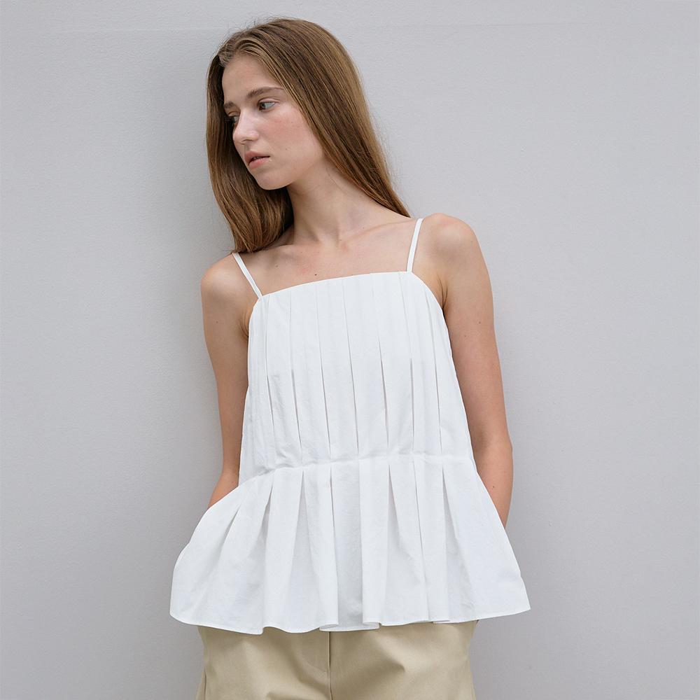 NOEUD Swing Pleats Top (Ivory)