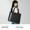 Milkfed Tote Cut Out Logo Piping Black Bag, Tote,