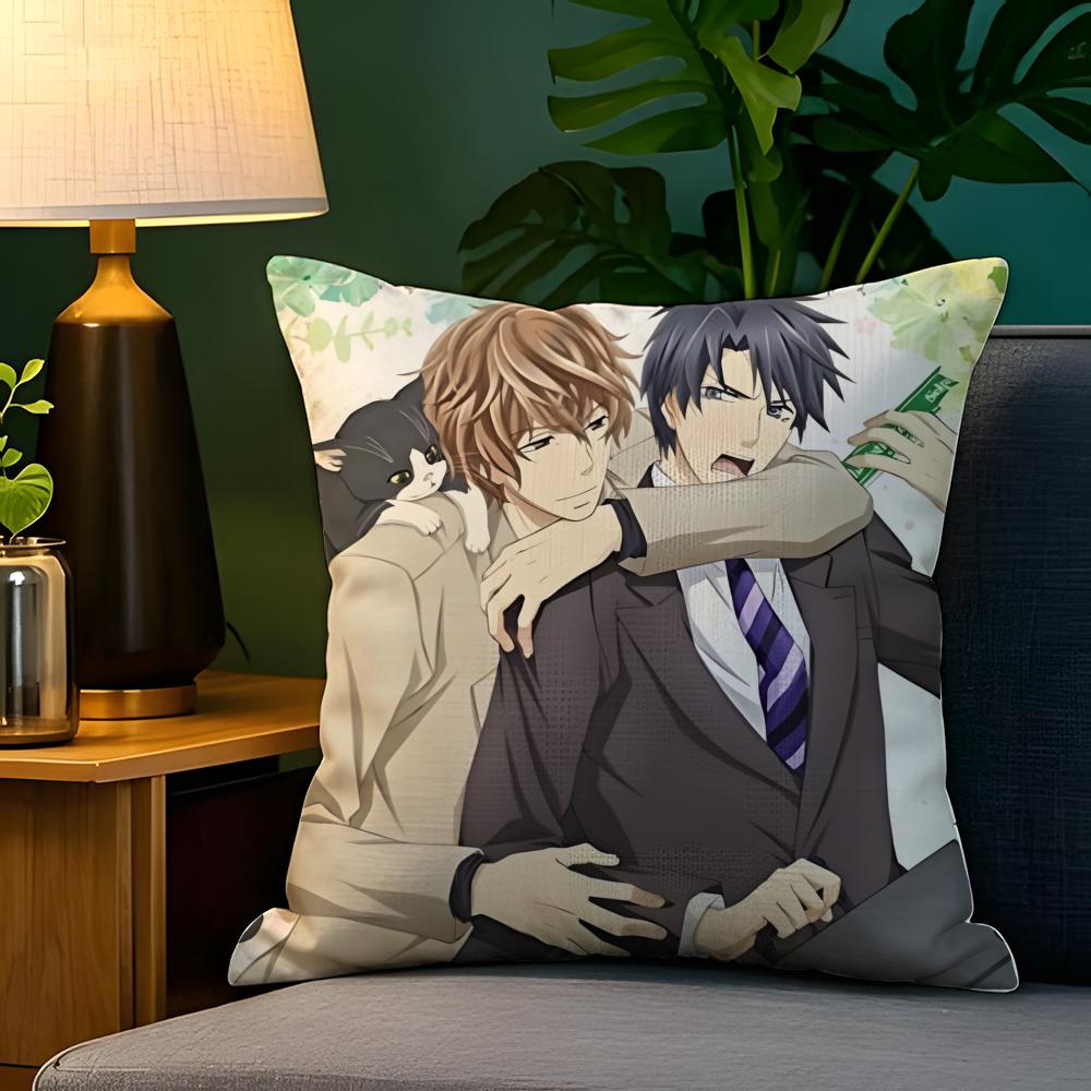Comic Anime PCSekaiichi HatsukoiS  Pillow Case Natural Linen Pillow Case DoubleSided Decor Sofa Pillowcase Home Decor